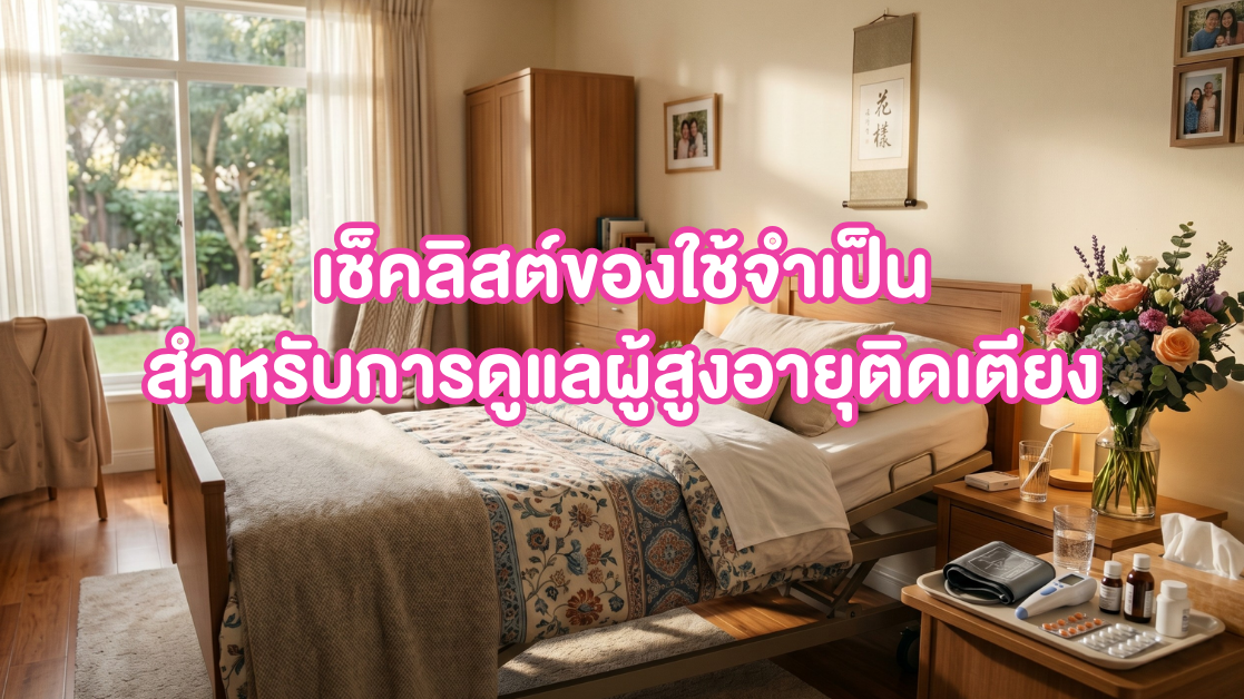 เช็คลิสต์ของใช้จำเป็นสำหรับการดูแลผู้สูงอายุติดเตียง 🌸