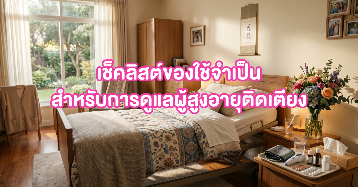 เช็คลิสต์ของใช้จำเป็นสำหรับการดูแลผู้สูงอายุติดเตียง 🌸