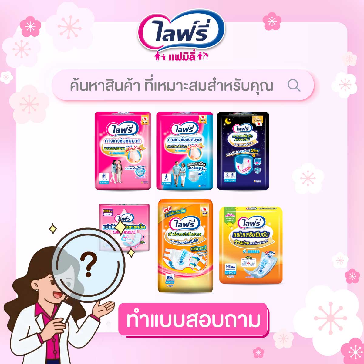 คู่มือในการเลือกสินค้าผ้าอ้อมผู้ใหญ่ Lifree ให้เหมาะกับตัวคุณ